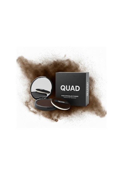 Quad Saç Kapatıcı Pudra, Kahverengi, Unisex Saç Ve Sakal Dolgunlaştırıcı, Doğal Görünüm, 10gr
