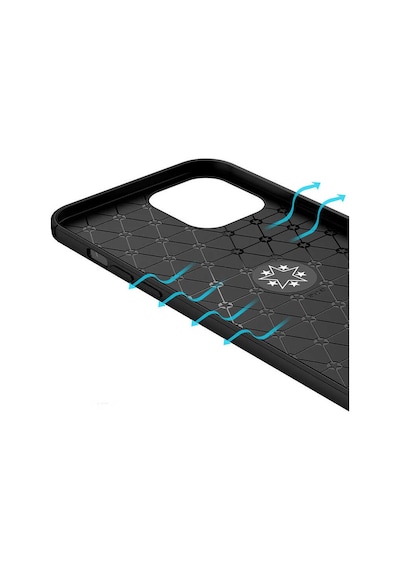 Apple Uyumlu iPhone 12 Pro Max Kılıf Zore Ravel Silikon Kapak Siyah-Kırmızı