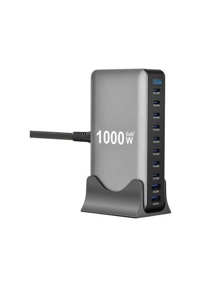 Gd-b961 Gan Teknolojili 10 Portlu Masaüstü Şarj İstasyonu 1000w Şarj Adaptörü