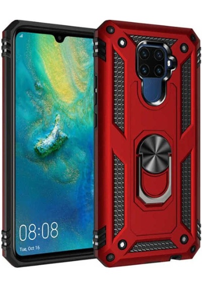 Huawei Mate 30 Lite Kılıf Zore Vega Kapak Kırmızı