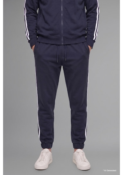 Defacto Regular Fit Yan Biyeli Lastikli Paça Jogger Eşofman Altı E9665ax26aunv146 Lacivert-nv146