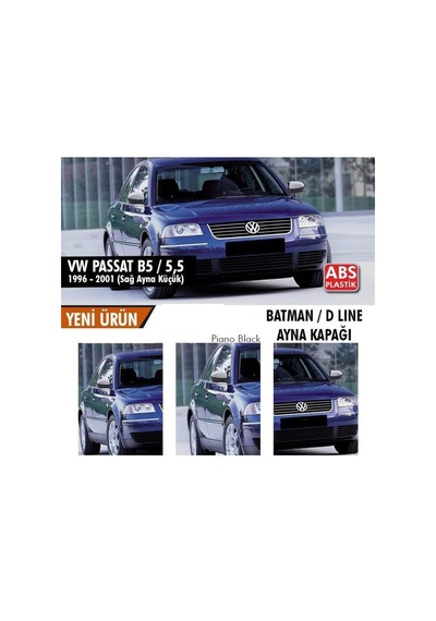 Volkswagen Passat B5 - 5 Fl Batman Yarasa Ayna Kapağı Piano Black / 1996-2001