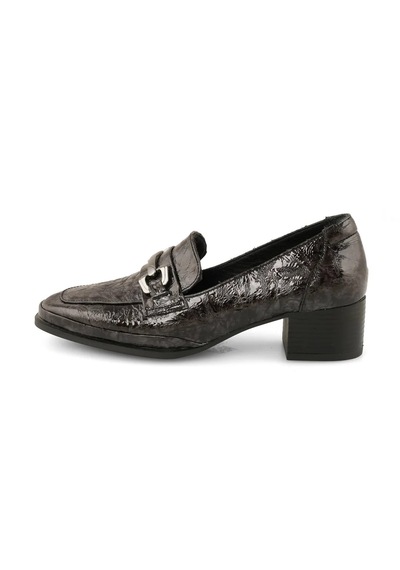 Mamma Mia Mammamia D26ka-7060 Kadın Hakiki Deri 4 Cm Kalın Topuklu Casual Ayakkabı Siyah