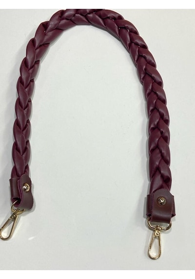 Karantuhafiye Çanta Sapı / Saç Örgü Tekli Çanta Sapı /70 Cm Bordo Bordo