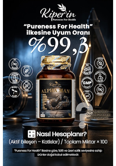 Kiperin Alpha Man | Premium Erkek Formula | 120 Kapsül