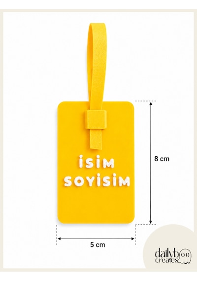Dailyboo Creates Kişiye Özel İsimlik Bagaj Etiketi-paddle Board Sup Çanta & Valiz İsim Etiketi-kilitli Sistem Özel Tasarım Bagaj Tag Sarı