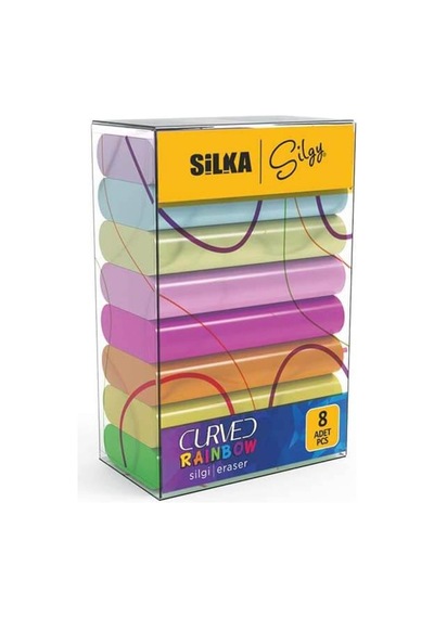 Silgy 8'li Curved Rainbow Silgi Seti