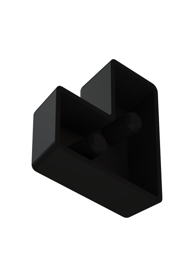 Cateksss 50x50x20 Köşe Alt Plastik - 32 Li Paket Siyah