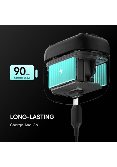 Mini 5 Tıraş Makinesi, Elektrikli Sakal Düzeltici, Elektrikli Tıraş Makinesi, Erkek, Islak Tıraş Makinesi, Ipx7 Su Geçirmez, Usb C İle Şarj Edilebilir, 100 Dakika Çalışma Süresi, Mavi 00309907