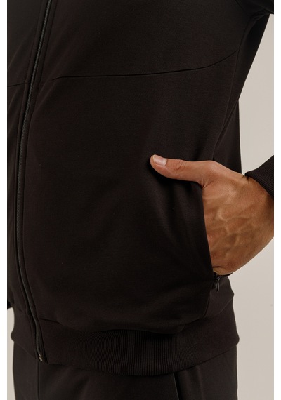 Airlife Saturn Ur7 Pro I Tam Boy Fermuarlı Erkek Kapüşonlu Sweatshirt Siyah