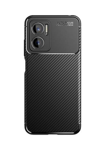 Xiaomi Redmi Note 11e Kılıf Karbon Görünümlü Silikon Kamera Korumalı Üstün Koruma Vardar Lacivert
