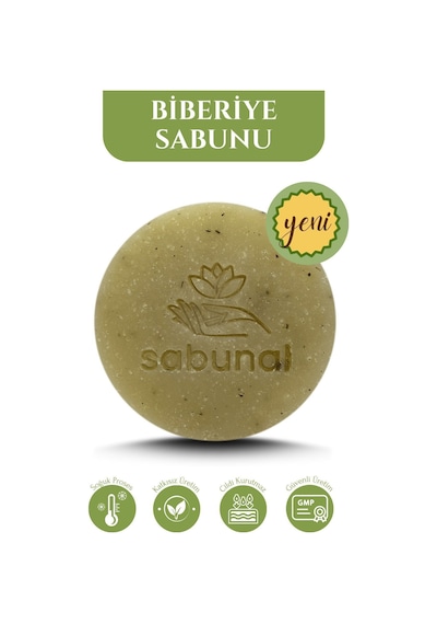 Sabunal Biberiye Sabunu - Saç ve Cilt İçin Arındırıcı Doğal Sabun 100 G