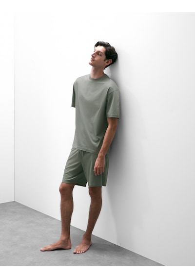 Marks & Spencer Regular Fit Supima Pijama Altı T07001231A Yeşil