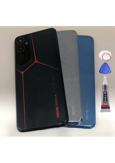 Tecno Tecno Pova Neo 2 Gri Arka Kapak Batarya Kapağı Pil Kapağı Yapışkan Ve Sökme Aparatıyla Beraber Full Set Gri