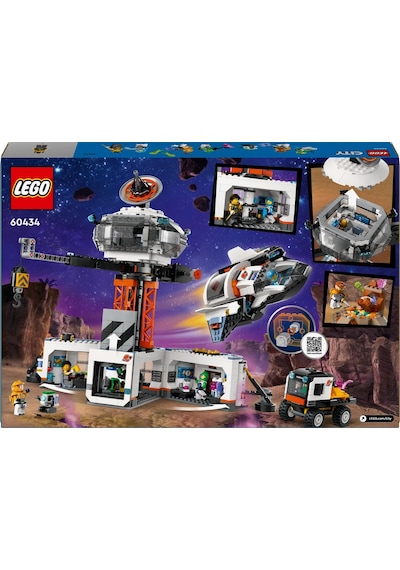 LEGO® City Uzay Üssü ve Roket Fırlatma Rampası 60434 8+ Yaratıcı Oyuncak Yapım Seti - 1422 Parça