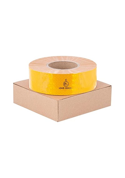 Badem10 3 Metre Tüvtürk Onaylı Reflektör Fosforlu Şerit Bant 5.5 Cm Sarı