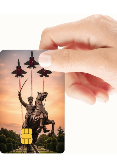 Atatürk 4'lü Set Kredi/banka Kart Kaplama Sticker Standart