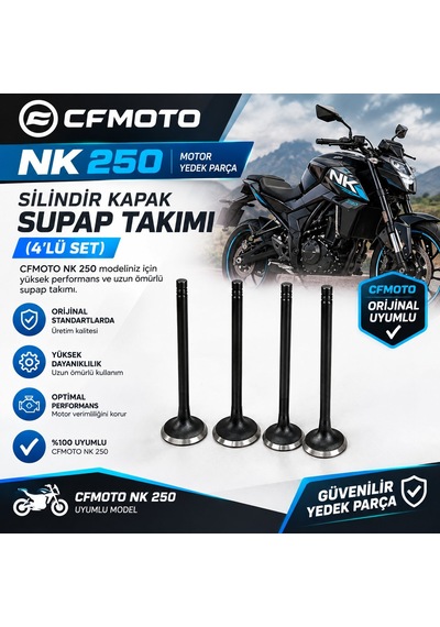 Cf Moto Nk 250 -sr 250 Subap Seti 2 Emme +2 Egzoz 4 Adet 2018-25 Arasmto
