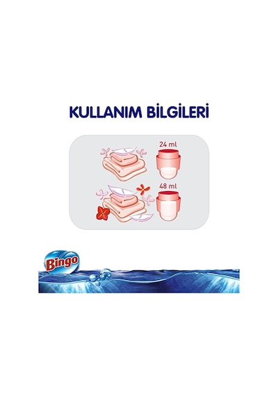 Bingo Soft Konsantre Çamaşır Yumuşatıcısı Lovely 1440 Ml Ekonomi 3'lü Set