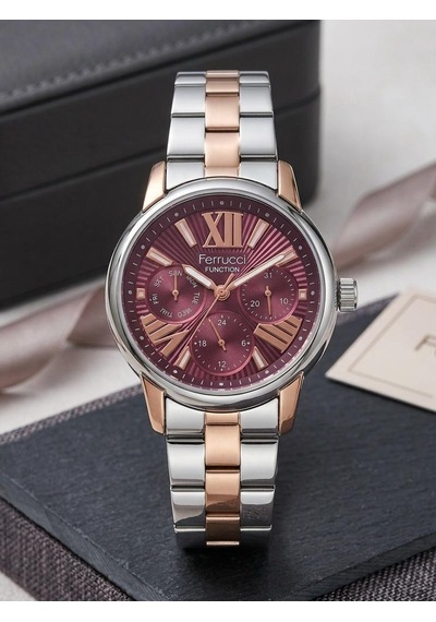Ferrucci Fc52517 Roma Rakamlı Fonksiyonları Aktif Çelik Kordon&kasa Kadın Kol Saati Rose Gold - Gümüş