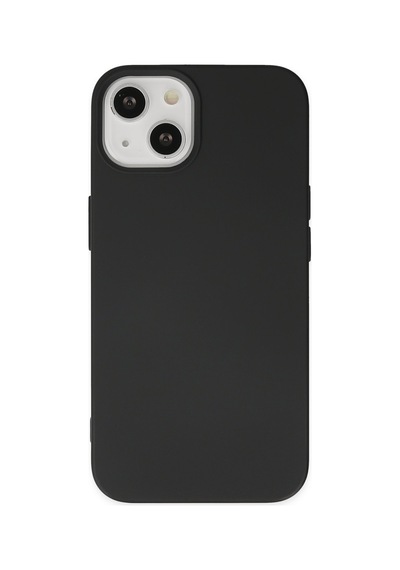 Apple iPhone Uyumlu 13 / 14 Içi Kadife Yumuşak Soft Renkli Silikon Lansman Telefon Kılıfı iPhone Uyumlu 14 Siyah