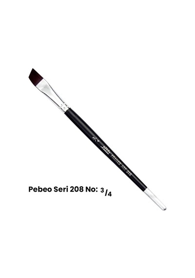 Pebeo 208 Seri Yan Kesik Uçlu Fırça No 3-4