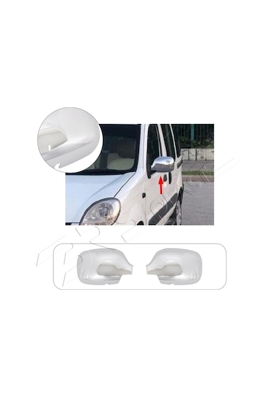 Renault Kangoo Uyumlu 1998-2007 Ayna Kapağı 2 Parça Abs Krom Kaplama