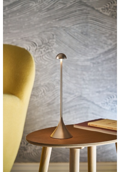 Lexon Steli Dome Led Masa Lambası Dore Altın