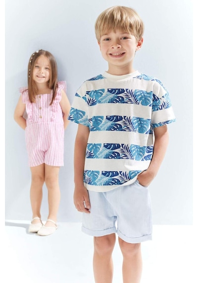 DeFacto Erkek Bebek Beli Lastikli Şort C3420A525SMBE177 Mavi