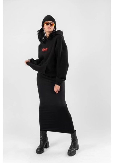 Startmore Slipknot Sırt Baskılı Beyaz Oversize Unisex Siyah