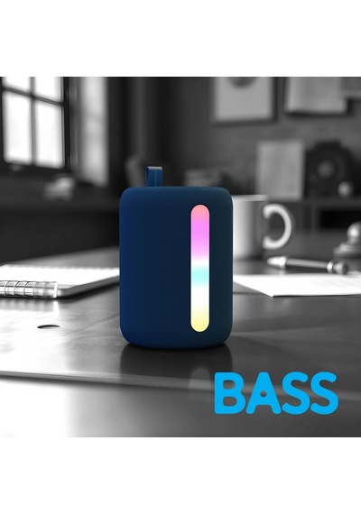 Polosmart Fs110 Işıklı Taşınabilir Kablosuz Bluetooth Speaker Hoparlör 1200 Mah Navy