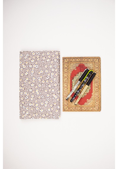 Kitap Kılıfı Kumaş Kitap Koruyucu A5 Defter Ve Kitap Uyumlu Gri