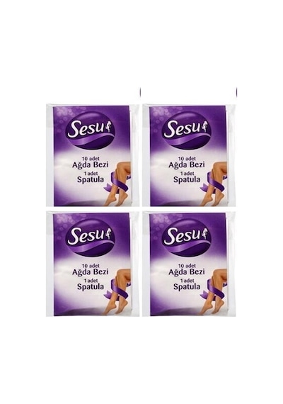 Sesu Ağda Bezi 10'lu + Spatula x 4