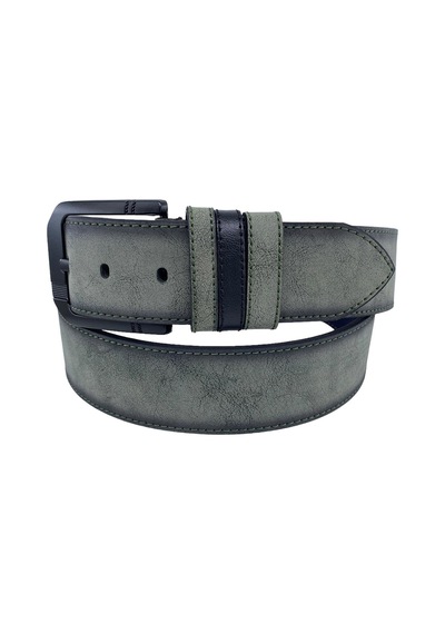Süzer Deri Haki Yeşil Süet Suni Deri Dikişli Model 4.5 Cm.lik Unisex Spor Kemer - 4510-10 001 Haki