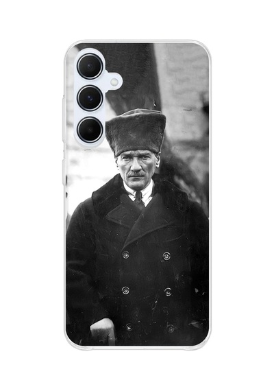 Samsung Galaxy A55 Uyumlu Mustafa Kemal Atatürk Portre Baskılı Silikon Kılıf