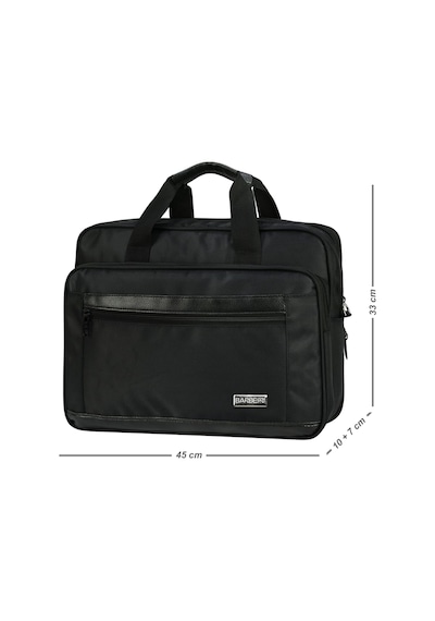 Galb Leather Unisex Siyah 16.5 Inc Koruklu Genisleyebilir Laptop & Evrak Cantasi