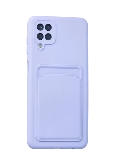 Newface Samsung Galaxy Uyumlu A12 Kılıf Kelvin Kartvizitli Silikon - Lila Belirtilmemiş