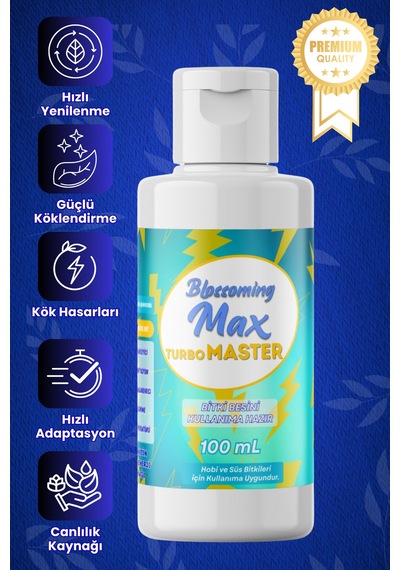 Turbo Master 100 Ml Köklendirici Hızlı Kök Gelişimi Ve Bitki Canlandırıcı - Su Kültürü Besini Diğer
