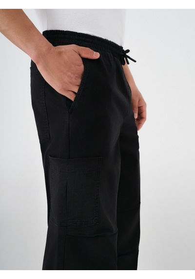 Baggy Fit Erkek Pantolon Siyah