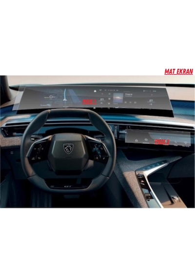 Peugeot 3008 Panoramik İ-cockpıt Multimedya Ve Klima Konsol Uyumlu Mat Ekran Koruyucu