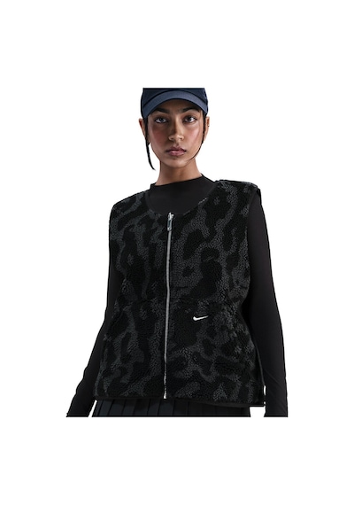 Kadın Ceket W Nsw Street Sherpa Vest Kolsuz Peluş Ceket Siyah