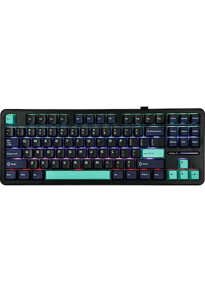 Aula F87 Mekanik Rgb Tkl Gray Switch Kablosuz Makrolu Hot Swap Klavye