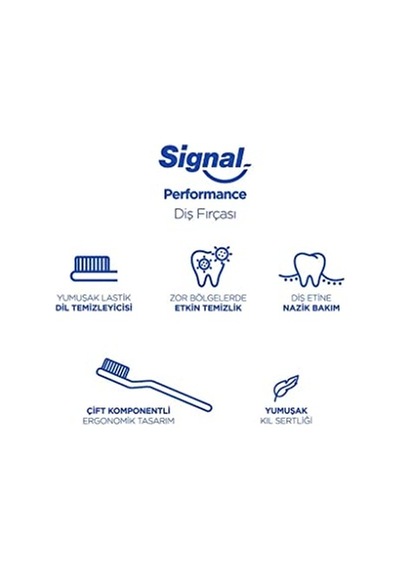 Signal Performans Etkin Diş Temizliği 2+1 Orta Diş Fırçası