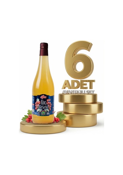 Afia Alıç Sirkesi Cam Şişe 6x1 Lt