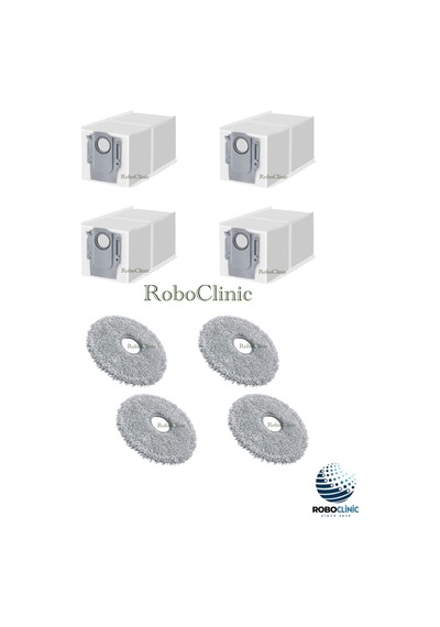 Roborock Saros 10r Robot Süpürge Uyumlu Yedek Aksesuar Toz Torbası, Mop Paspas -8 Parça