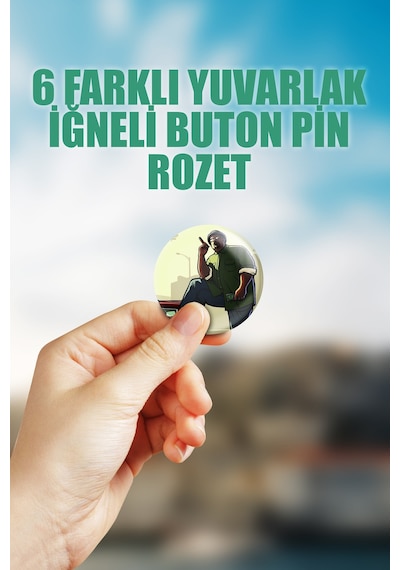 Gta San Andreas Video Oyun Bilgisayar Oyunu Çanta Süsü Rozet İğneli Buton Rozet Seti 6 Adet Çok Renkli