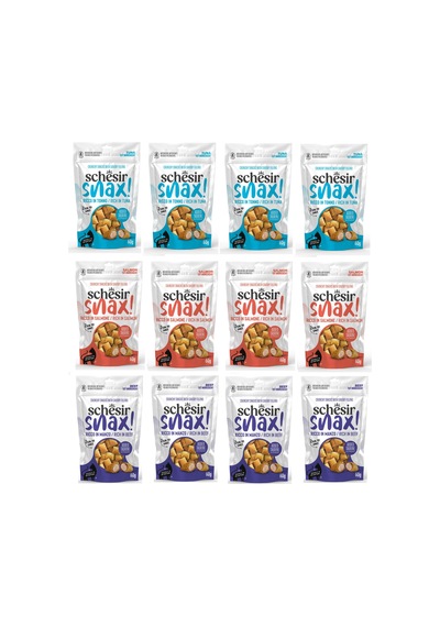 Schesir 3 Çeşit Karma Snax Dolgulu Kedi Ödül Maması 60 G X 12 Adet
