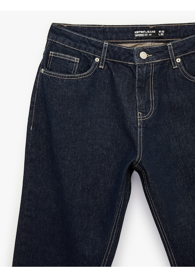 Koton Normal Bel Pamuklu Cepli Tapered Fit Jean Pantolon - Joe Jean Koyu İndigo 6sam40237nd Koton Normal Bel Pamuklu Cepli Tapered Fit Jean Pantolon - Joe Jean Koyu İndigo 6sam40237nd