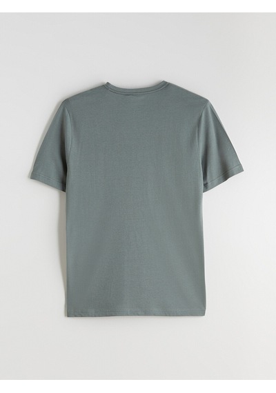 Lcwaıkıkı Classic Yeşil %100 Pamuk Regular Fit Basic Tişört