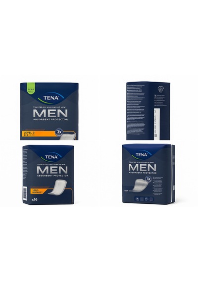 Tena Men Level 3 Erkek Koruyucu Ped 16 Adet Standart